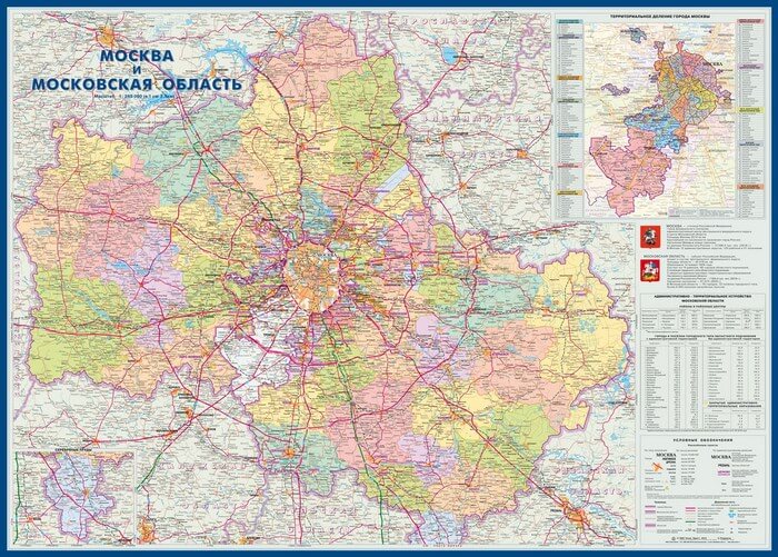 На фото – карта Московской области